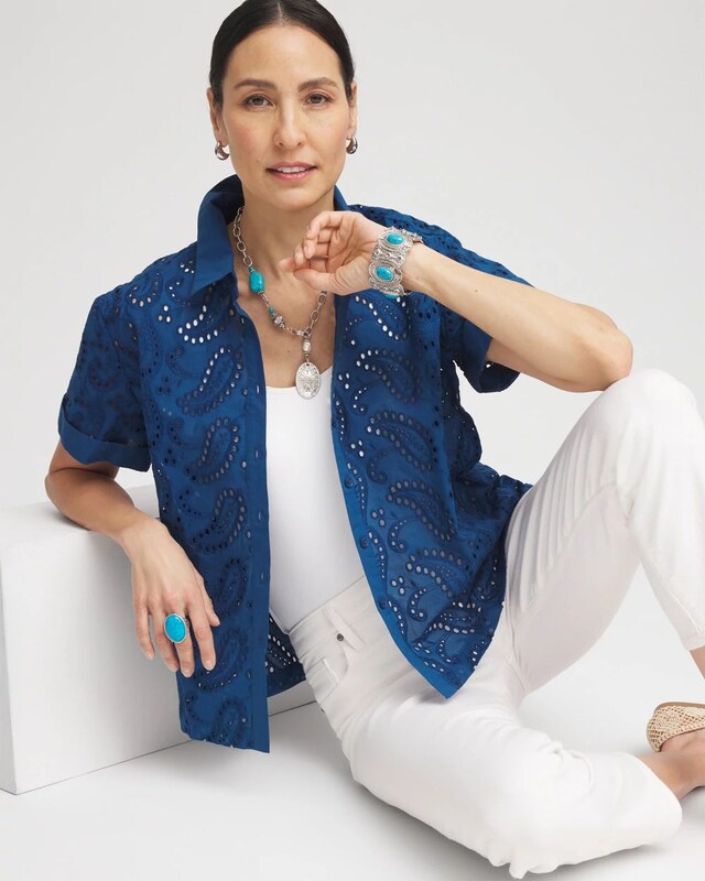 Cotton Eyelet Shirt - image 2